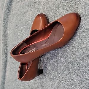 Brown leather Rockpost heels sz 8.5